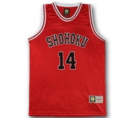 Slam Dunk Shohoku High School No.14 Mitsui Hisashiด้านบนคอสเพลย์เสื้อกั๊กSDเสื้อบาสเกตบอล