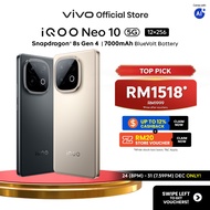 [Online Promo] iQOO Neo 10 5G 24*GB+256GB SDM 8sGen4+Q1, 7000mAh 120W, 1.5k 144Hz, 7K VC Cooling, NF