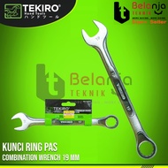 TEKIRO kunci ring pas 19 MM Combination Wrench 19 MM Ring Wrench 19mm Chrome VanadiumRing Wrench
