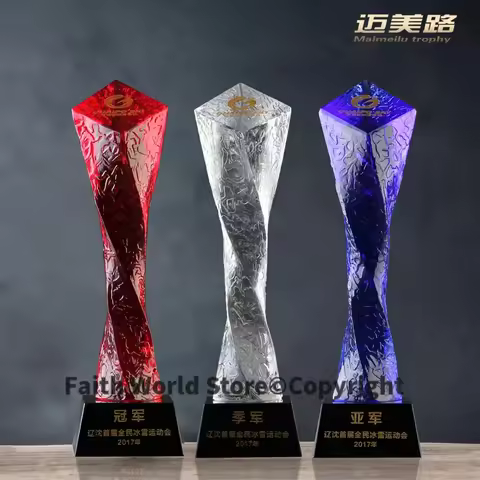 Customize Custom Marvelous Business Trophy -TOP COOL company enterprise government team High grade c