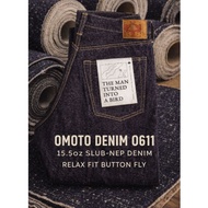 Omoto Denim 0611 15.5oz SLUB-NEP DENIM RELAX FIT BUTTON FLY