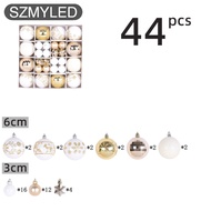44pcs Christmas Tree Hanging Ball Shatterproof Christmas Ball Christmas Ornaments Baubles Set New Ye