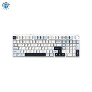 AULA F99 PRO  1800 Layout Gasket-Mounted Triple-Mode Mechanical Keyboard with Knob Blue White Black