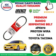 4PK870 Premium Bando OEM High Quality Serpentine Fan Alternator Belt - Proton Wira 1.3 1.5 Toyota Ta
