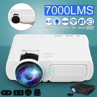 Mini 1080P Full HD Projector T5 LCD 7000 Lumen Wifi bluetooth Home Theater Android 6.0 Audio Speaker