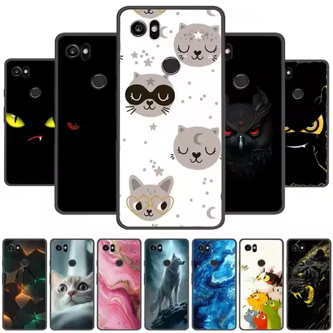 For Google Pixel 2 XL Case Cool TPU Soft Silicone Wolf Painted Phone Back Cover For Google Pixel2 Pi