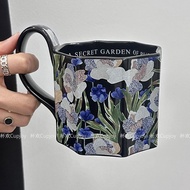 Limited Designer Luxury Retro Iris Garden Mug Ceramic Mug Water Cup Original Gift