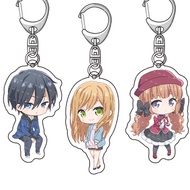 4 styles Anime My Love Story with Yamada-kun At Lv999 Keychain Cartoon Figure Couple Keychain Keyring Bag Pendant Fan Collection Gifts