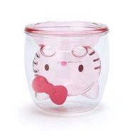 SANRIO - Hello Kitty 日版 雙層 透明 水杯 塑膠杯 貓爪杯 牛奶杯 家居 水杯 180ml 絕版