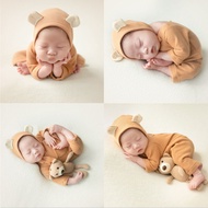 Newborn Full Moon Baby Bear Modeling Photography Costume Props Hundred Days Photo Hundred Days Baby 