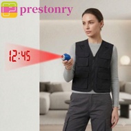 PRESTONRY Mini Digital Projection Clock, Portable Plastic Electronic Clock Key Chain, Creative Time 