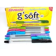 G'Soft Standard Gel pen 0.5 mm GSOFT pen/ - 1 PACK 12 pcs/ - (ball pen, ballpoint pen, pen)