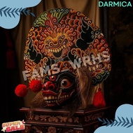 Barongan Telon Vip Size 22 Full Wood Barongan Caplokan Kayu Red Fire