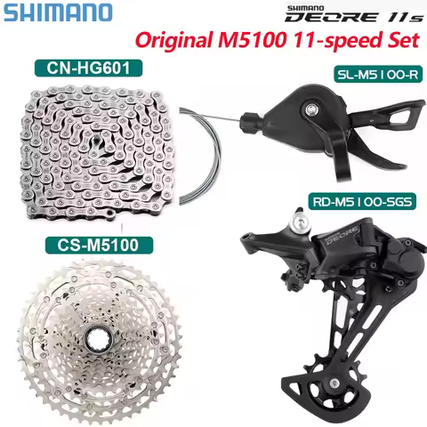 SHIMANO DEORE M5100 1X11Speed Groupset SL M5100 Rear Derailleur MTB Mountain Bike HG 11-42/51T Casse