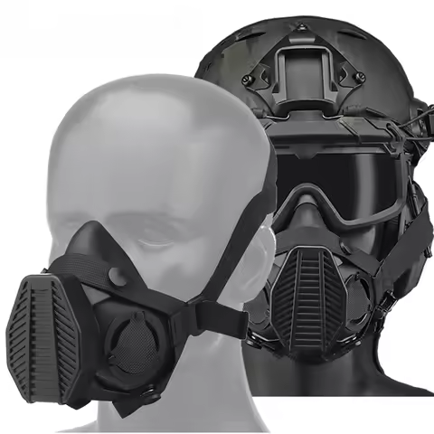 Halloween Mask Protective Sport Respirator Mask Half Face Gas Mask for Paintball Airsoft Hunting CSG