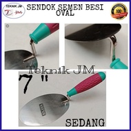 SENDOK SEMEN SOLIGEN BESI GAGANG FIBER OVAL 7 INCH 18Cm SENDOK ADUKAN SEMEN PASIR CETOK BAGUS TEBAL
