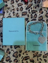 專櫃正品Tiffany&amp;co純銀絕版限量大愛心手鍊
