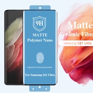 Samsung Galaxy S22 Plus Note 20 S21 S20 Ultra Plus S10 S9 S8 10 9 8 Plus Matte Anti Fingerprints Screen Protector Full Glue Cover Soft Ceramic Film