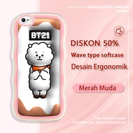 Jinouwe Apple iPhone 6 6S 7 8 11 PRO PLUS SE X XR XS MAX Phone Case BT21 Baby BTS RJ 3D colorful wav