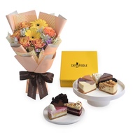 FarEastFlora.com - Flowers with Cat & the Fiddle Fickle Feline 2.0 Frozen Cheesecake (Halal-certifie