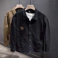 jaket lelaki Jaket alat hitam mewah lelaki musim bunga dan musim luruh longgar sepadan dengan jaket 