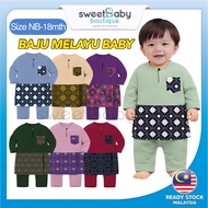 (FREE SAMPUL RAYA) Romper Baju Melayu Baby Boy Sampin 2026 Bayi Lelaki Newborn Kain Cotton Murah