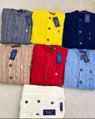 外國預訂  7色選 POLO Ralph Lauren 刺繡logo 麻花款 針織外套