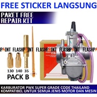 READY (PAKET) KARBURATOR PWK FULLSET + REPAIR KIT PWK 24 26 28 30 32 34 KARBU FULL SET PE SMASH TS1 