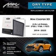 Mini Cooper SD 2.0L L4 Diesel (F55 / F56 / F57) 2014 to 2023 33-3025MX Max Racing Drop-in Dry Type A
