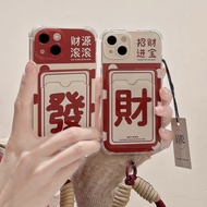 MERAH Festive Red Get Rich Casing Hp Sansungs24 Fe S24 Ultra S24 Ultra S24 Plus S22 Ultra S23 Ultra 