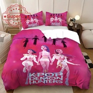 Kpop Demon Hunter Pattern Duvet Cover Set Woolen Pillowcase Cover Duvet W8i2