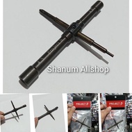 MULTI TOOLS PROJECT D SOCKET WRENCH [LOCKNUT TAMIYA 4.0-4.5 M2 HEX+SEW]