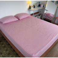 Pink Striped Bed Sheet Set All Sizes
