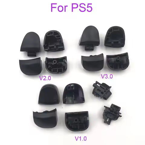 1-10 Set Black Replace R1 L1 R2 L2 Triggers Buttons For PS5 010 020 030 Controller Game Key w/ Sprin