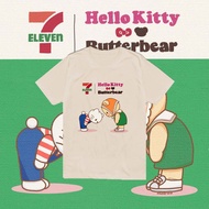 7-Eleven x Hello Kitty x ButterBear T-Shirt | Cute Collab Graphic | เสื้อยืดคอลแลบสุดน่ารัก
