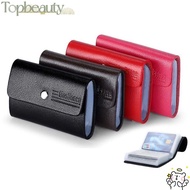 TOPBEAUTY ID Credit Card Holder Pocket Leather Simple Credit ID Card Organizer Wallet Cardholder Wal