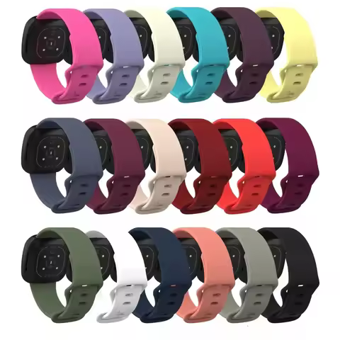 Silicone Strap For Fitbit Versa 4 3 Watch Band Soft Smartwatch Sport Bracelet Wristband Fitbit Sense