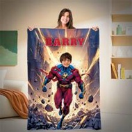 1pc Custom Flannel Photo Blanket For Bed,Personalized Gift, Good Christmas Gifts,Personalized Blanke