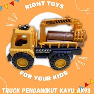 mainan Truck Grapple + Kayu Truk Angkut Kayu/Mainan Mobil