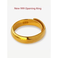 ring men ring Gold Shop Same Style 999 Open Ring Men Gold-Plated Ring 24k Real Gold Live Ring Nation