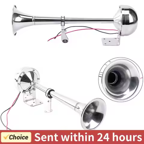 12V Single Trumpet Horn Mounting Kit Stainless Steel Marine Boat Air Horn Electric Air Horn for Truc
