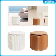 [Ahagexa] Paper Stool Furniture Foot Stool Honeycomb Structure with Cushion Foldable Chair for Home Bedroom Gifts Decorations