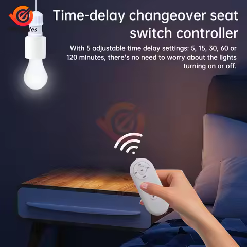 E27 Led Lamp Base With Remote Control for Light Bulbs AC 110-240V E27 Socket Smart Bulb Holder Wirel