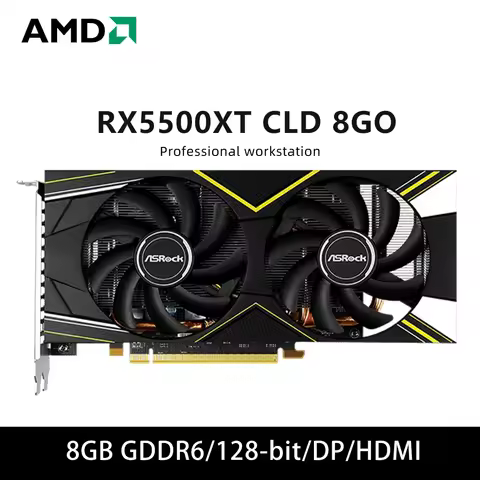 AMD Radeon PRO W6400 GPU 4GB GDDR6 & ASROCK RX 5500XT CLD 8GO 8GB GDDR6 128bit RX5500XT Support HDMI