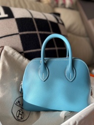 Hermes Bolide 1923 Mini 新牛仔藍銀扣 99% New