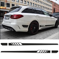 Edition 1 Style Side Stripe Skirt Sill Sticker for Mercedes Benz S205 C Class Estate C180 C200 C280 