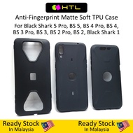 Xiaomi Black Shark 5, 4, 3, 3s, 2, Pro, Black Shark Anti-Fingerprint Matte Black Soft TPU Case