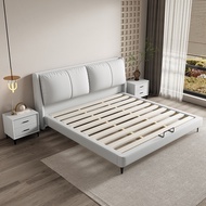 HDB Storage Bed Frame with Storage Drawers High Double Bed Bedframe Wooden Bed Queen King Bed Storage Bed Frame Leather Bed Large Soft Bag Technology Fabric Bed