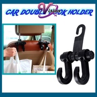 Double Hook Holder Safety Driving Car Food Car Headrest Seat Bag Organizer Vehicle Holder Coat Hange