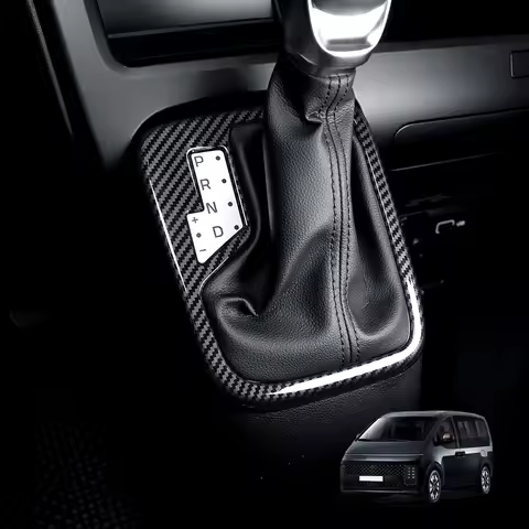 For Hyundai Staria 2021-2026 Car Tuning Carbon Fiber Center Console Trim Cover Interior Accessories